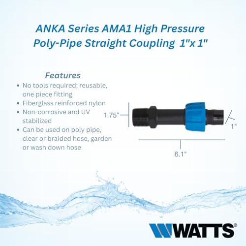Watts ANKA Poly-Pipe, Straight Coupling 1" x 1" - Image 4