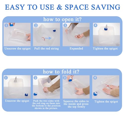 Collapsible Water Container with Spigot & Hook, BPA Free - Image 4