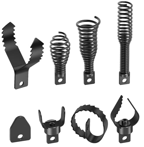 Drain Snake Drill Attachments,8-Piece Drain Cleaner - Image 2