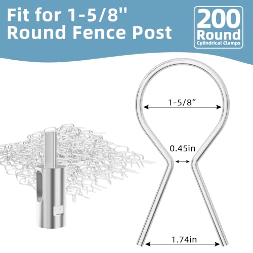200 Pcs 1-5/8" 11-Gauge Galvanized Steel Twist Fence Ties - Image 3