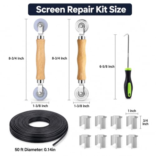 King&Charles Window Screen Replacement, 6in1 Window Screen - Image 3