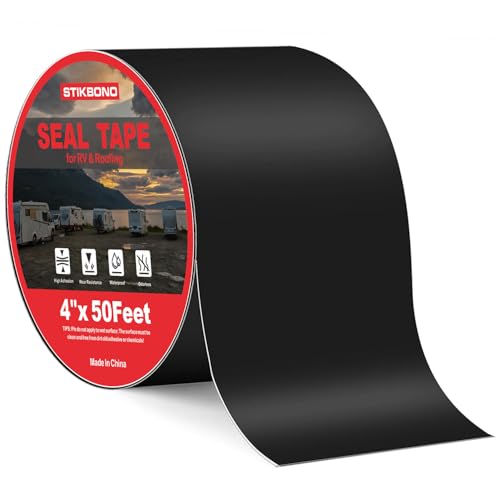 4" x 50Ft 1-Pack Black RV Sealant Tape,Waterproof - Image 2