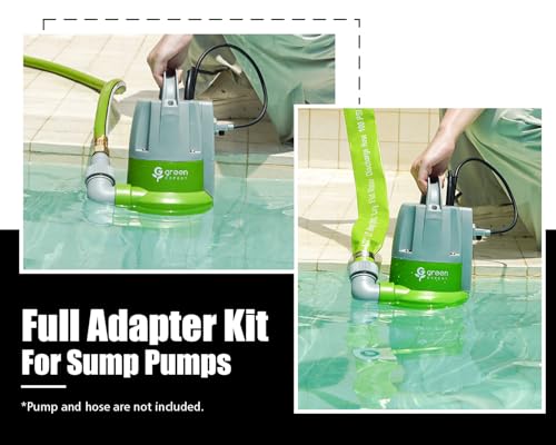 Green Expert Plastic Elbow Adapter Kit for Water Hose and Sump - Image 3