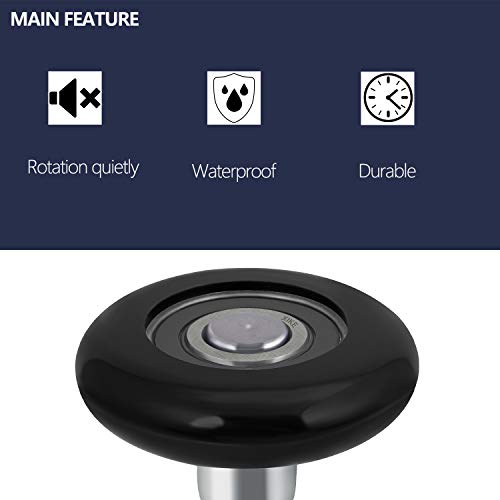 XiKe 10 Pack Black 2" Nylon Garage Door Roller 4" Stem - Image 3