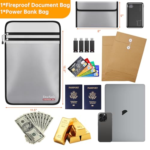 DocSafe Fireproof Document Bag (5200℉) with Fireproof - Image 5