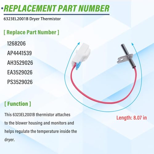 AGM30045804 Dryer Thermistor and Thermostat Kit | Laundry & Clothing - Image 6