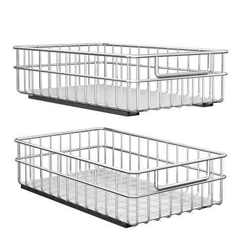 Pull out Cabinet Organizer, Stainless Steel 2-Pack Slide | Home Repair - Image 2