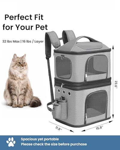HOVONO Detachable Double Cat Backpack Carrier for 2 Pets - Image 4