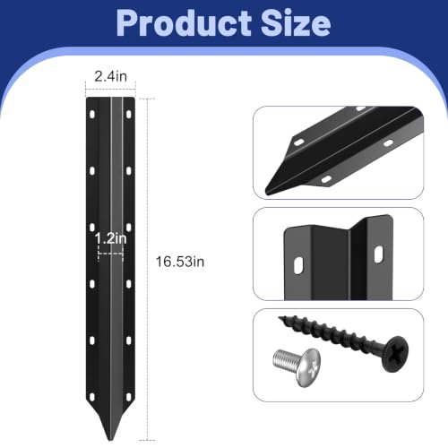 10 Pack Fence Post Repair Stakes Kit - Image 3