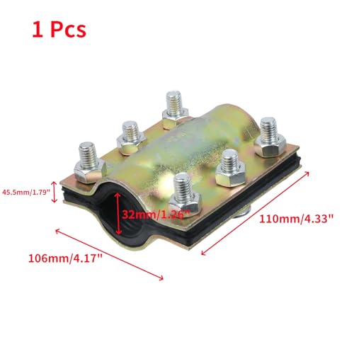 Oedema 2 Pcs 1 1/4inch Pipe Repair Clamp Water Pipe Clamp - Image 3