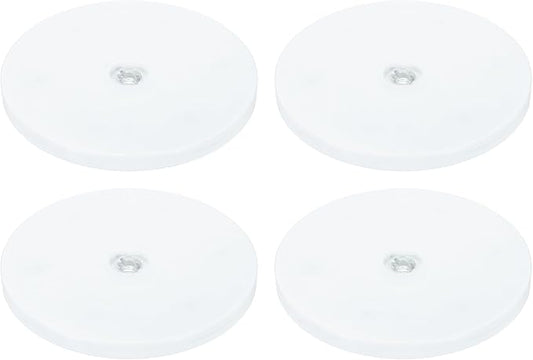 uxcell 4Pack Acrylic Lazy Susan Turntable, 6" Spinner Lazy Susan Turntable Organizer, Acrylic Ball Bearing Rotating Tray for Pantry Spice Rack Decorating, White