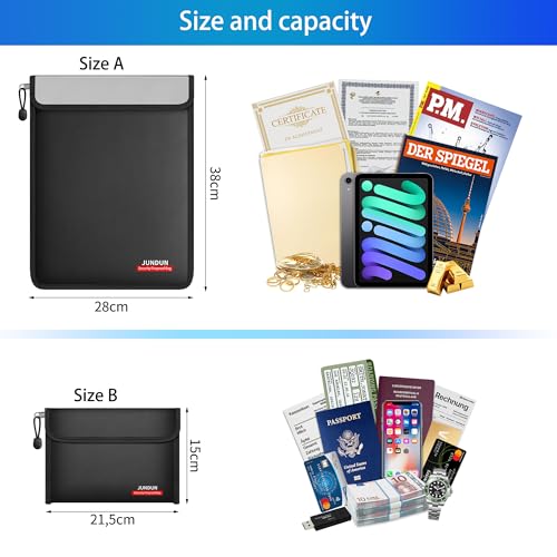 6400°F Fireproof Document Bag,15"x11" & 8.5"x6" - Image 7