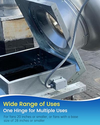 11.8" × 9.8" Exhaust Fan Hinges for Restaurant Canopy Hood - Image 3