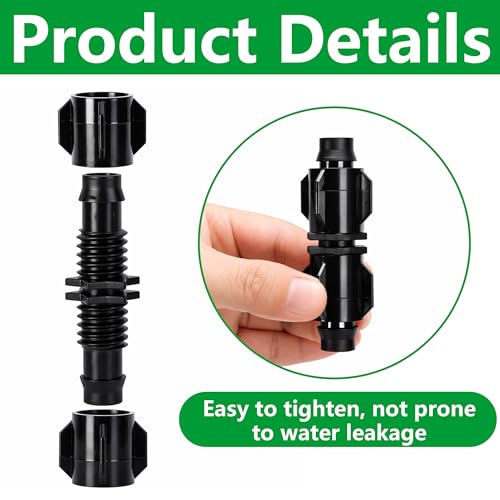 12 Pcs ABS Drip Irrigation Coupling, Quick Connect Tubing - Image 5