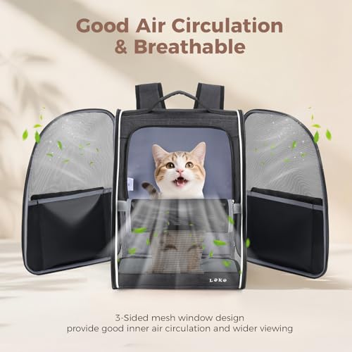 Lekereise Dog Carrier Backpack for Small Medium Dogs Cats - Image 4