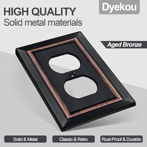 Metal Wall Plate for Electrical Outlets, Outlet Covers Wall Plate - Image 4