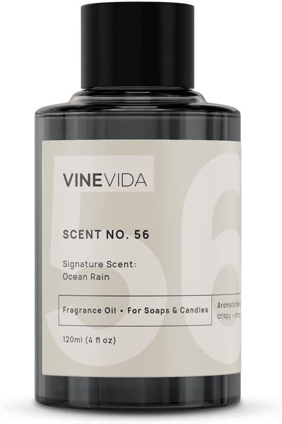 VINEVIDA [4oz] Ocean Rain Fragrance Oil for Candle Making and Soap Making - Premium Candle Scents for Soy Candles