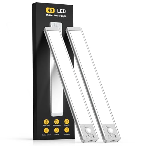 MCGOR 10inch Under Cabinet Lighting, 2 Pack Rechargeable - Image 2