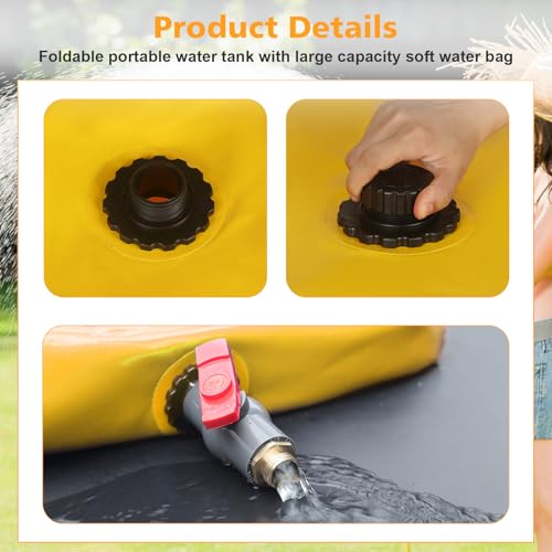 Water Tank 63 Gal/240L Foldable Water Storage Bladder for Outdoor - Image 8