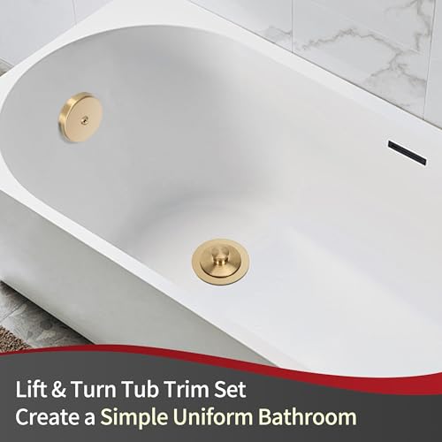 Lift Turn Tub Drain Trim Kit with One Hole Overflow - Image 5