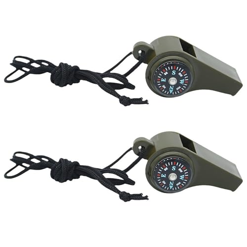 2 Pack Emergency Survival Whistle, 3-in-1 Loud Safety Whistles - Image 2