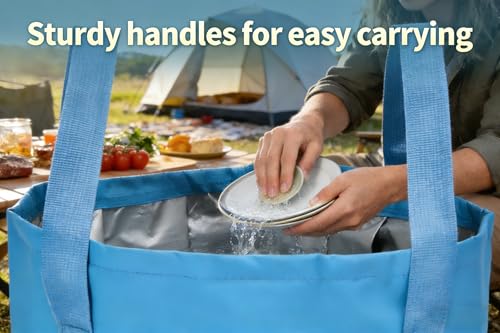 Foldable Washing Basin, Portable Bucket for Camping & Travel - Image 6