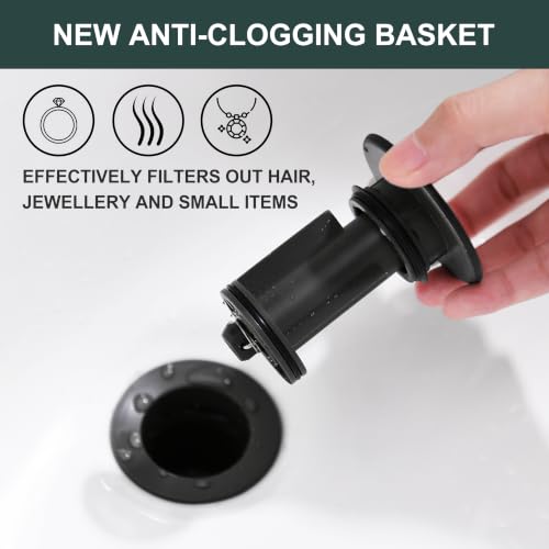 Oil Rubbed Bronze Pop Up Bathroom Sink Drain Assembly - Image 6