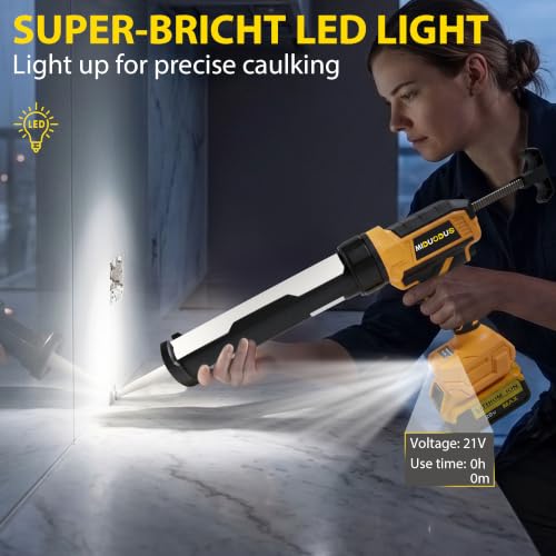Cordless Electric Caulk Gun Compatible with Dewalt 20V Battery - Image 5