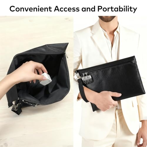 Fireproof Document Bag with Lock and Zipper | Travel Essentials - Image 7