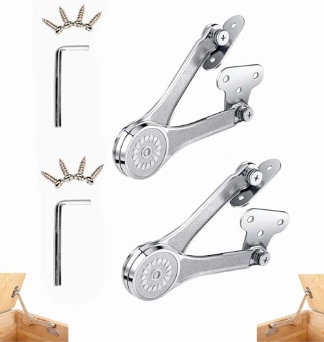 Toy Box Hinges Soft Close - Adjustable Chest Hinges for Wooden - Image 2