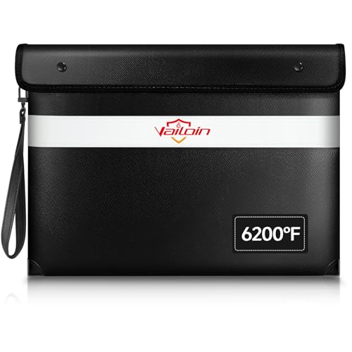 Vailoin 6200°F Fireproof Document Bag, 8 Layers of Heat Insulated - Image 2