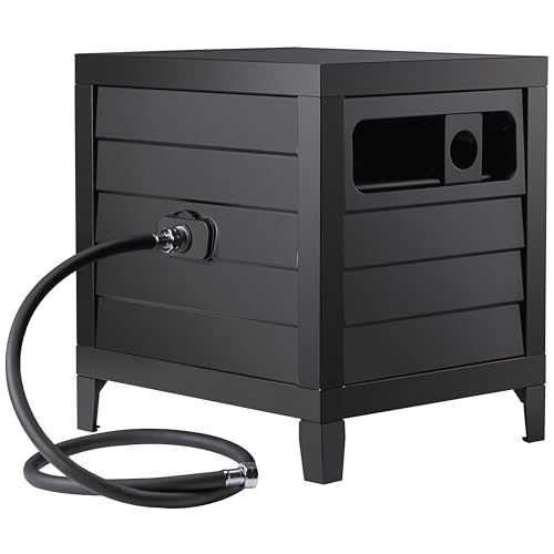 Metal Garden Hose Reel Deck box, Durable Steel Garden Hose - Image 4