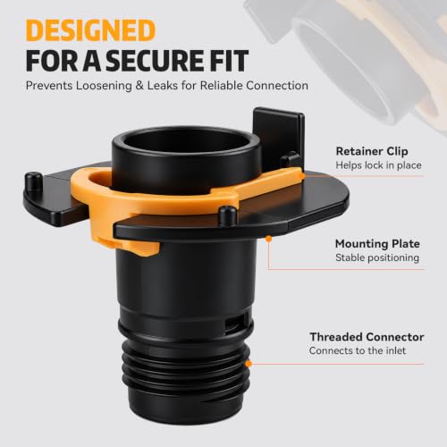 1 pcs Hose Reel Connector with Yellow Retainer Clip Part - Image 4