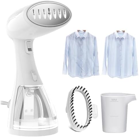 Handheld Portable Garment Steamer for Clothes - 1350W Clothes Steamer Remove Wrinkles for All Fabrics, 15S Fast Heat-Up, Make Clothes Soft & Smooth