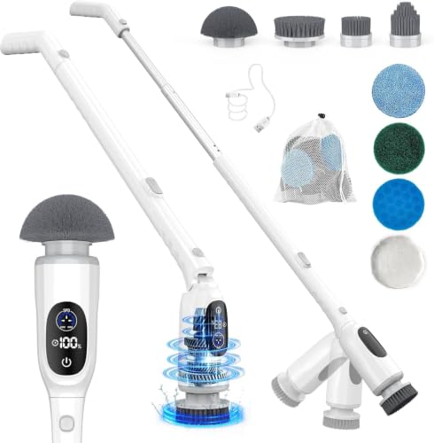 Electric Spin Scrubber, 200Mins Runtime Bathroom Scrubber - Image 2