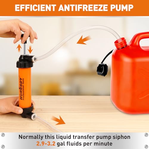 HORUSDY Multi-Use Siphon Transfer Pump Kit Hand Fuel Pumps - Image 7