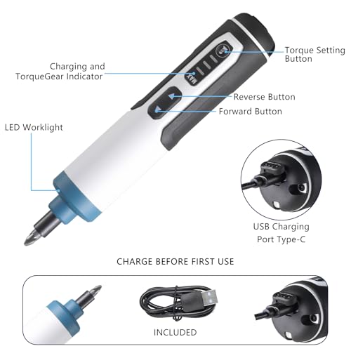Hantinstom 3.7V Cordless Electric Screwdriver Kit | Hand Tools - Image 8