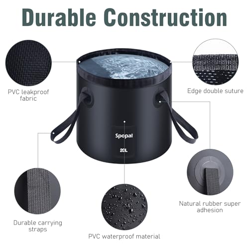 Collapsible Bucket with Handle 20L, Waterproof - Image 5