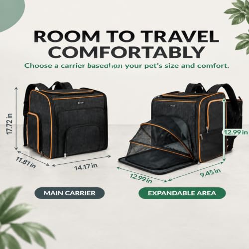 Cat Backpack Carrier, Expandable Pet Carrier for Cats & - Image 4
