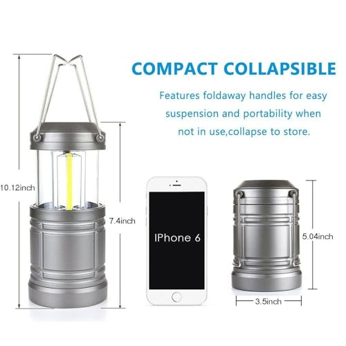2 Pack LED Camping Lantern,Battery Powered Hanging | Travel Essentials - Image 3