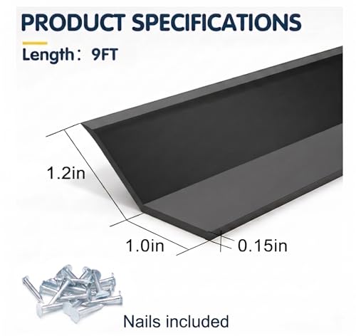 VelTherm 9FT Garage Door Bottom Seal, Black Garage Door | Home Repair - Image 4