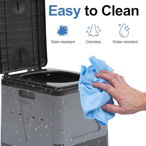 Portable Toilet for Camping, 11.8"H Capacity 440LBS - Image 6