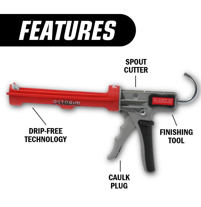 Newborn Octogun 208D Drip-Free Caulk Gun - Integrated | Home Repair - Image 6