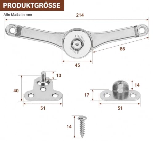 HBL' 2 Pack | Tension Adjustable Lid Support Hinges for Overhead - Image 3