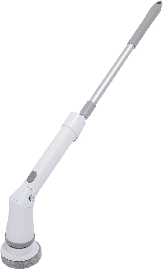Generic Cordless Cleaning Brush, Rechargeable Automatic Rotate Stretchable Electric Scrubber with 6 Replaceable Heads for Bathroom Tub Tile Floor