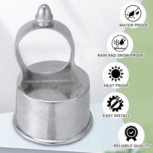 Therwen 8 Pack Chain Link Fence Loop Cap for 2-1/2" (fits - Image 5