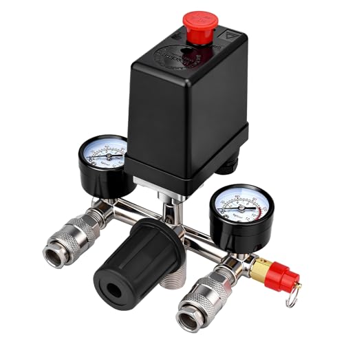 Air Compressor Pressure Control Switch with Gauge Regulator - Image 2