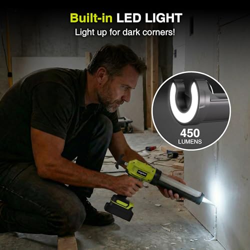 Cordless Caulking Gun Compatible with DeWalt 20V Max | Home Repair - Image 4