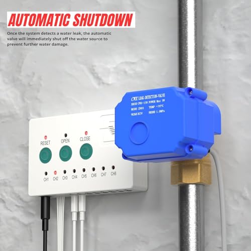 Water Leak Detector with 3/4” Brass Automatic Shut-Off Valve - Image 3