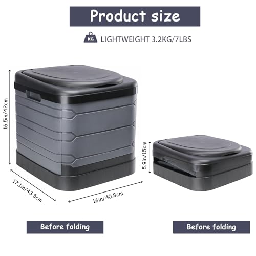 Upgrade XXL Portable Toilet,Folding Camping Toilet | Travel Essentials - Image 3
